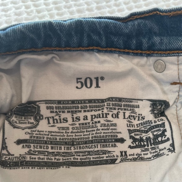 LEVI’S 501 High Rise Button Fly Jeans, Size 30x26 - Picture 10 of 11